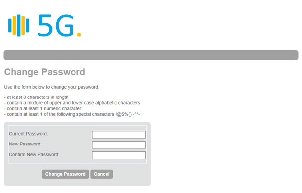 Change you password form demo