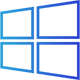 Microsoft Windows Icon in light blue to dark blue gradient