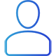 person icon in light blue to dark blue gradient